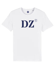 DZ pour Douarnenez, Tshirt blanc et bleu classique, homme et femme par Quartier Iodé. 