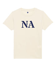Fiers d'être nantais avec nos Tshirt pour enfants et ados de Quartier Iodé. Il est marque des initiales de Nantes : NA.
