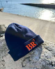 Bonnet breton BR BREST "MON QUARTIER MARITIME" Bleu Marine Orange - Quartier iodé