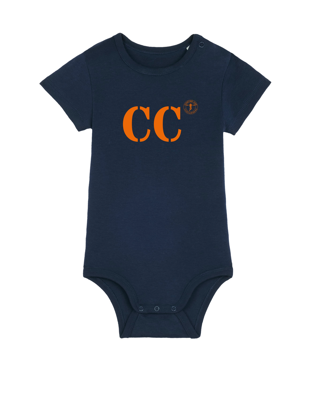 Body enfants Concarneau CC bleu marine orange par Quartier iodé