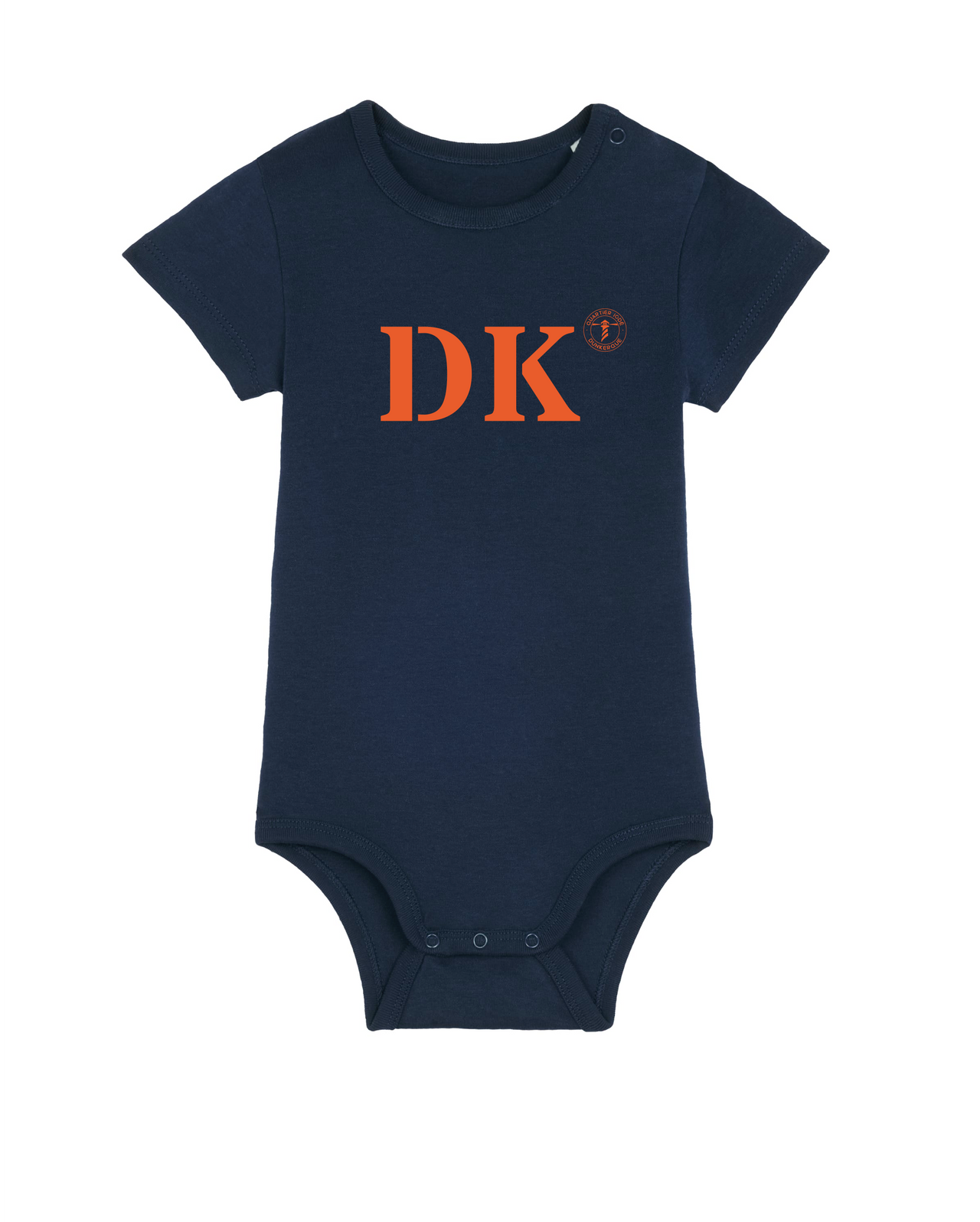 Body bleu marine orange Dunkerque DK par Quartier iodé