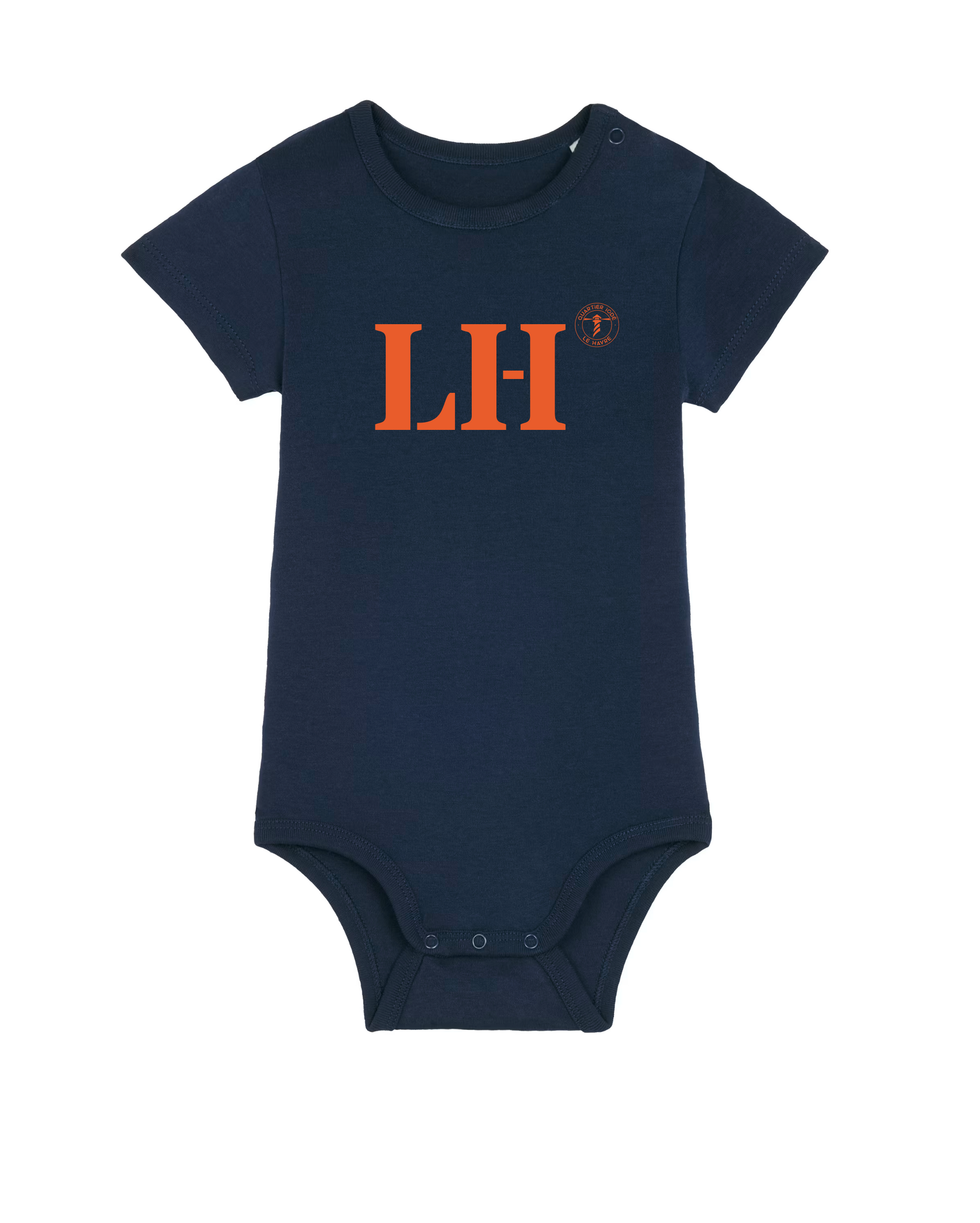 Body enfant LH Le Havre - Bleu et orange - Quartier iodé