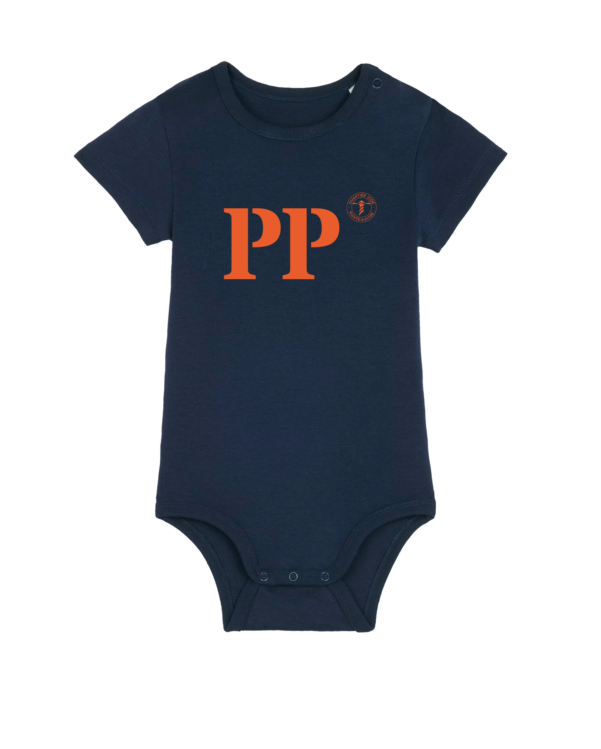 Body bébé Pointe-à-Pitre PP Bleu Orange - Quartier iode  