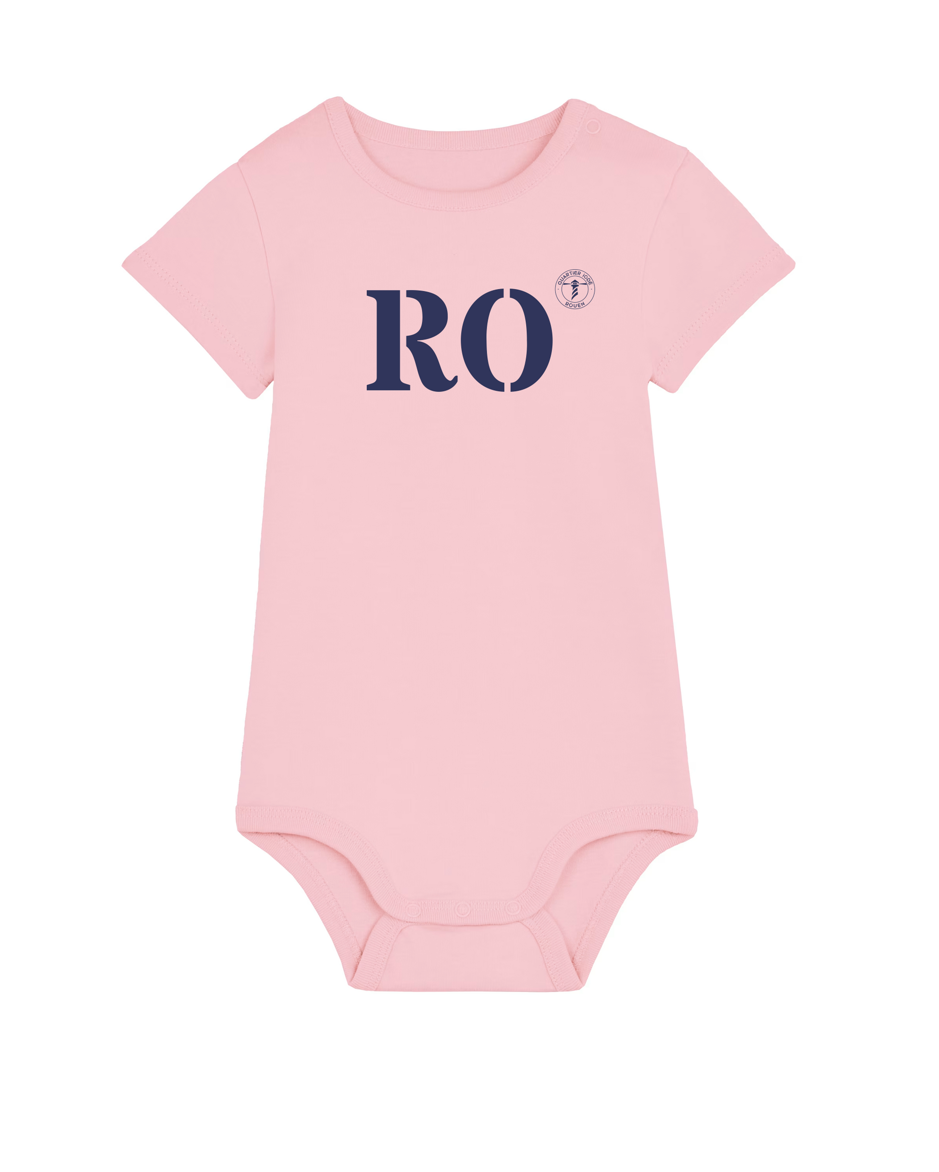 Body Enfant RO Port de Rouen Rose et Bleu  - Quartier iodé