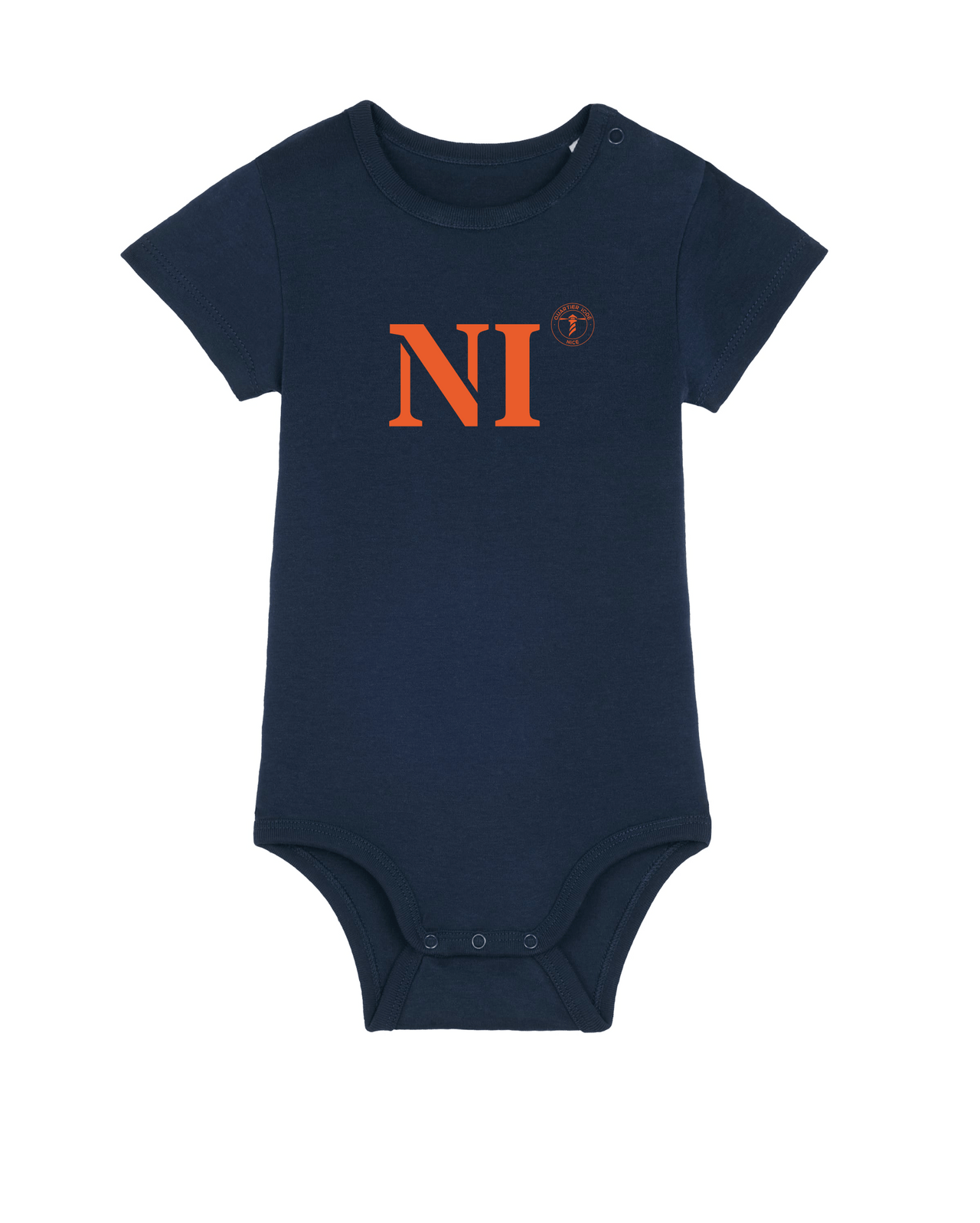 Body enfant Nice NI "MON QUARTIER MARITIME" - Bleu et orange - Quartier iodé