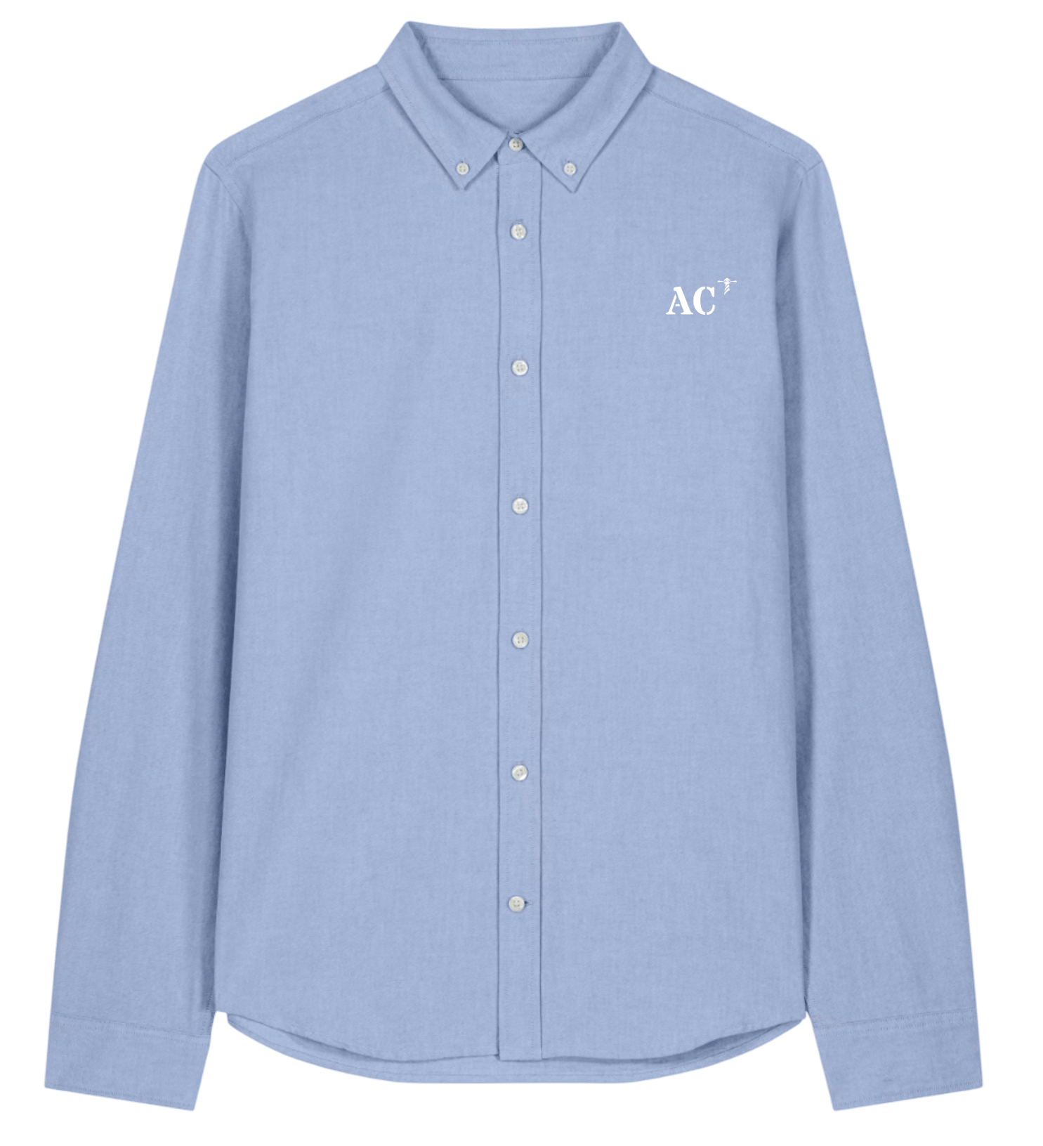 Chemise Arcachon AC Hommes bleu ciel Orange - Blanc - Quartier iodé