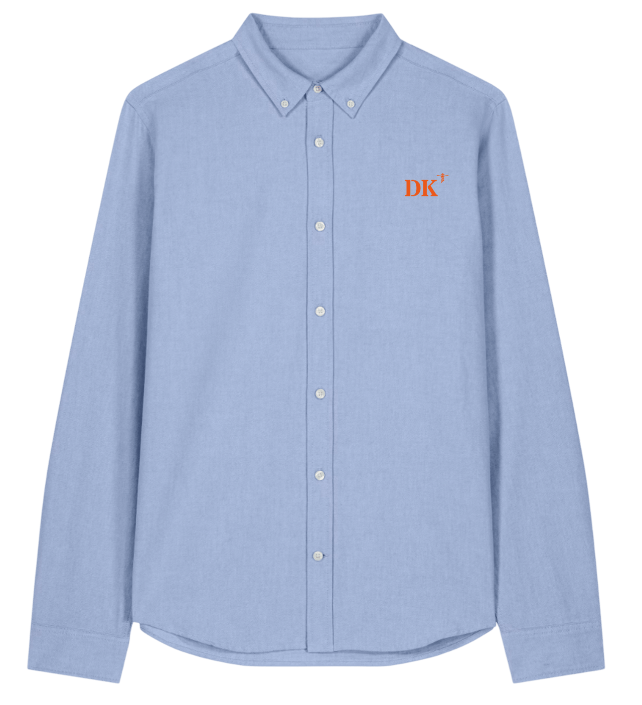 Chemise Dunkerque DK Hommes bleu ciel Orange - Blanc - Quartier iodé