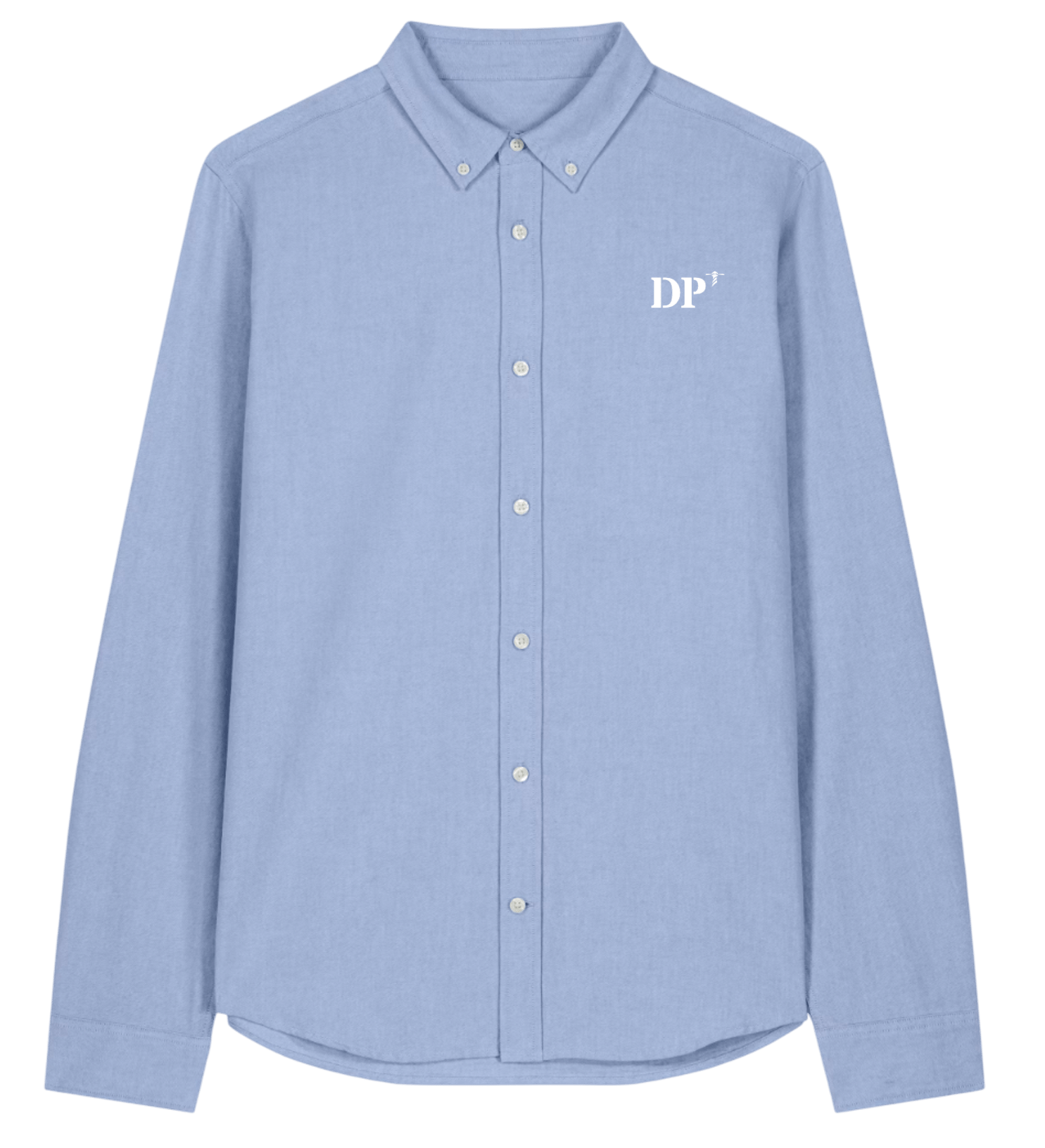 Chemise Dieppe DP Hommes bleu ciel Orange - Blanc - Quartier iodé