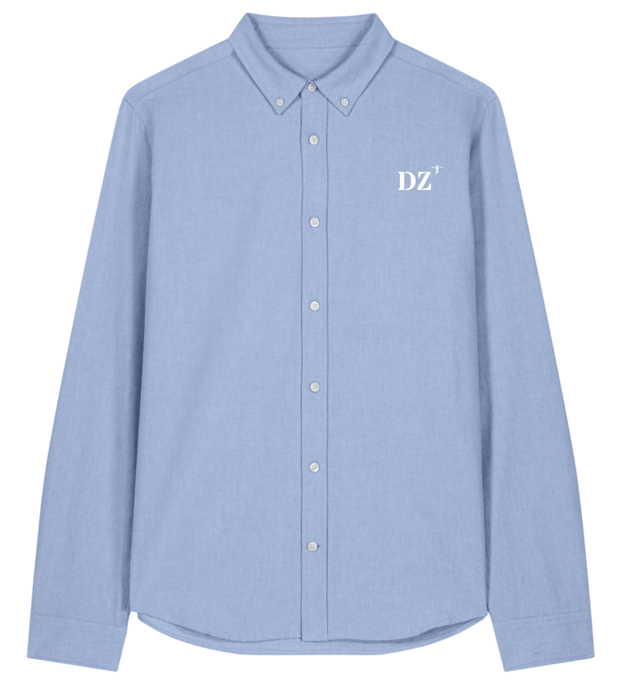 Chemise Douarnenez DZ Hommes bleu ciel Orange - Blanc - Quartier iodé