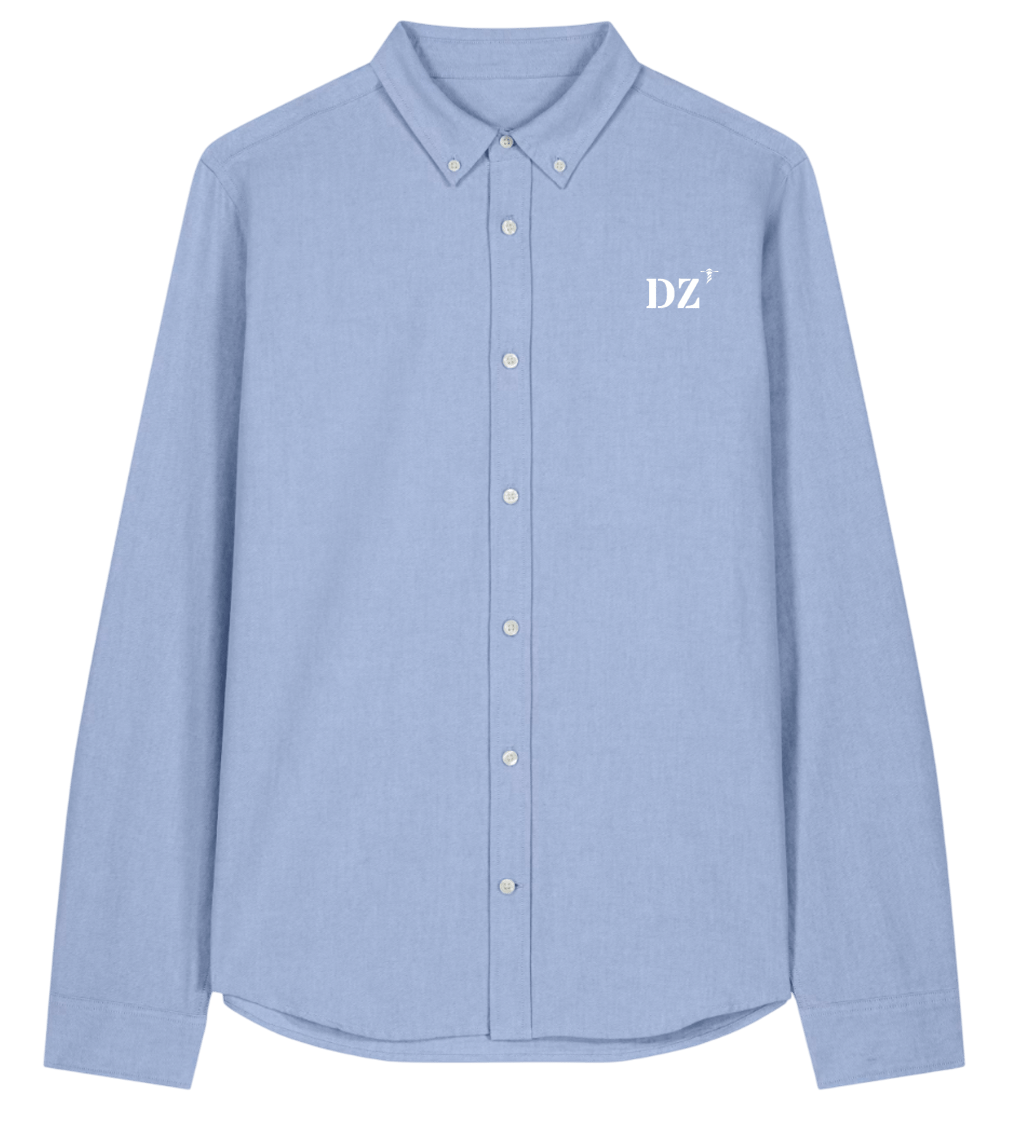 Chemise Douarnenez DZ Hommes bleu ciel Orange - Blanc - Quartier iodé