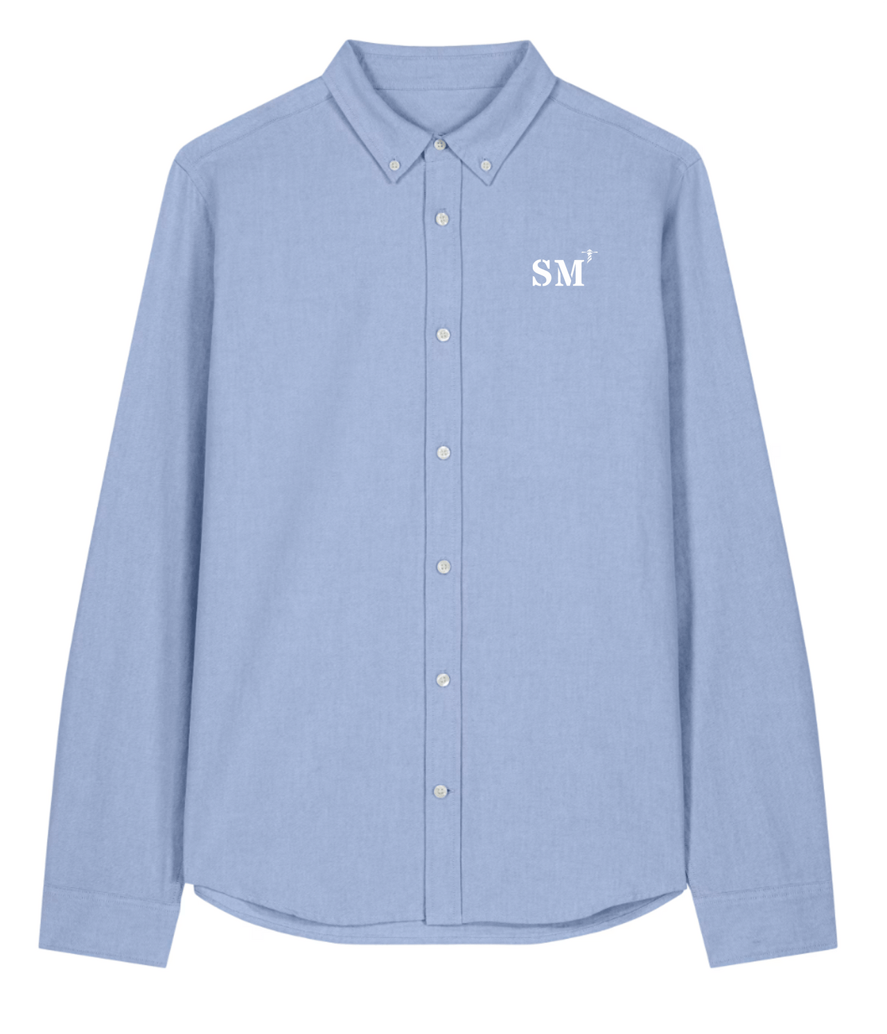 Chemise Saint Malo SM Hommes bleu ciel Orange - Blanc - Quartier iodé