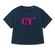T-shirt oversized  - Bleu et rose - Femmes