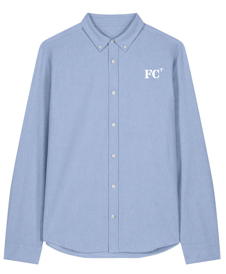 Chemise brodé FC Bleu Ciel - Blanc, quartier iodé