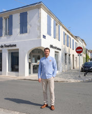 Chemise brodé MN Marennes Bleu Ciel Orange - Quartier iodé