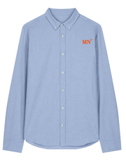 Chemise brodé MN Marennes Bleu Ciel Orange - Quartier iodé