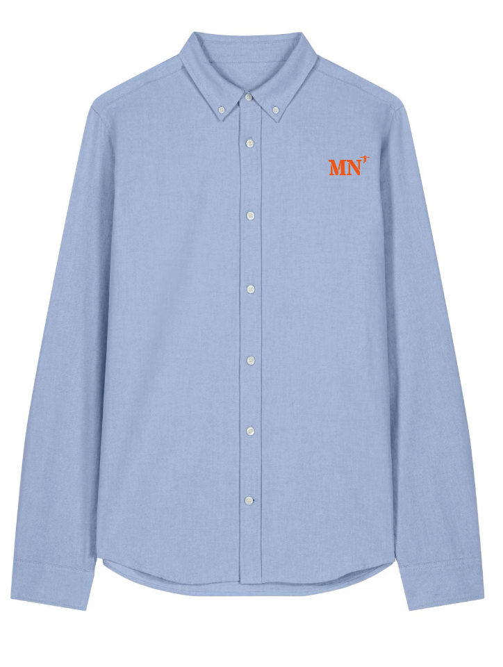 Chemise brodé MN Marennes Bleu Ciel Orange - Quartier iodé