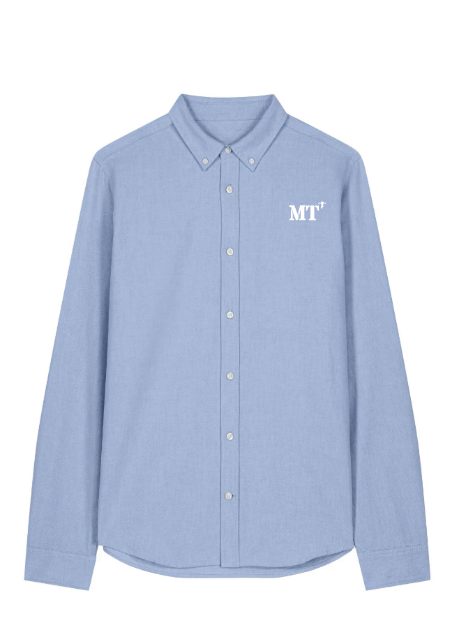 Chemise brodé MT Martigues Bleu Ciel Blanc - Quartier iodé