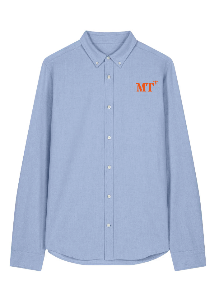 Chemise brodé MT Martigues Bleu Ciel Orange - Quartier iodé
