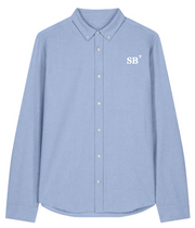 Chemise brodé SB Saint Brieuc Bleu Ciel - Orange, quartier iodé