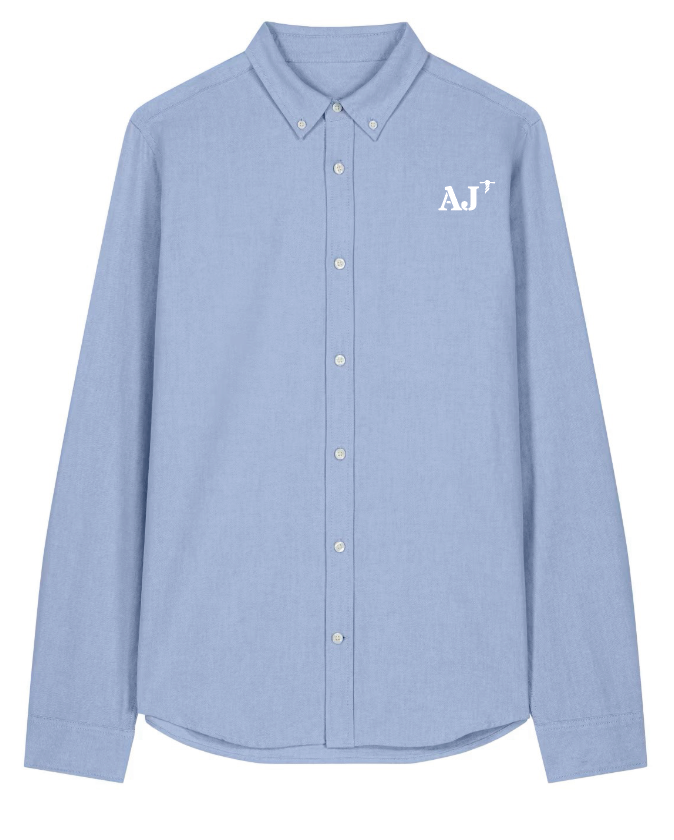 Chemise brodé AJ Ajaccio Ciel Bleu Blanc - Quartier iodé
