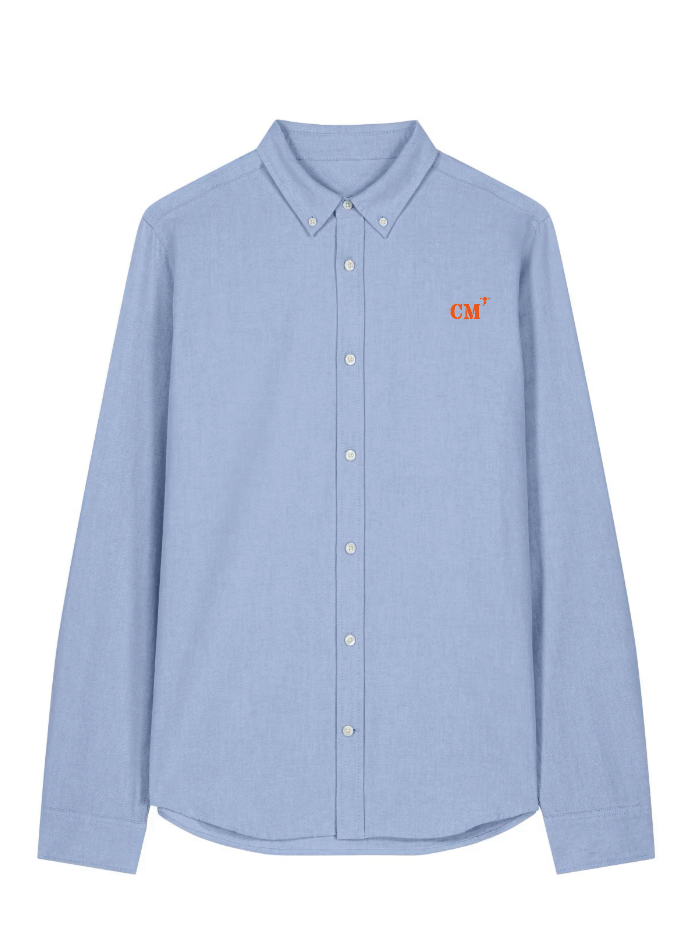 Chemise brodé CM Camaret Bleu-Ciel Orange quartier iodé