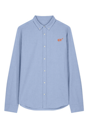 Chemise brodé GV Le Guilvinec Bleu-Ciel Orange quartier iodé