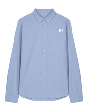 Chemise brodé IO Île d'Oléron Bleu Ciel Blanc - quartier iodé