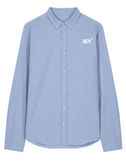 Chemise brodé MN Marennes Bleu Ciel Blanc - Quartier iodé