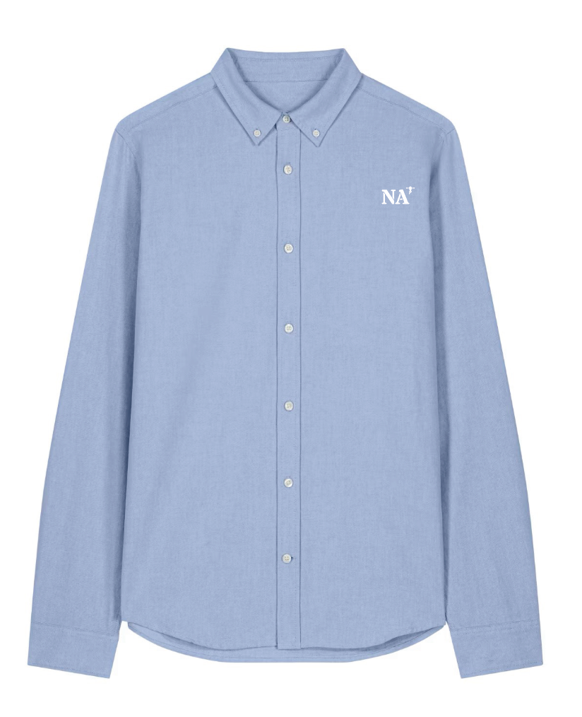 Chemise brodé NA Nantes Bleu Ciel Blanc - quartier iodé