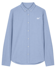 Chemise brodé SN Saint-Nazaire Bleu-Ciel Blanc quartier iodé