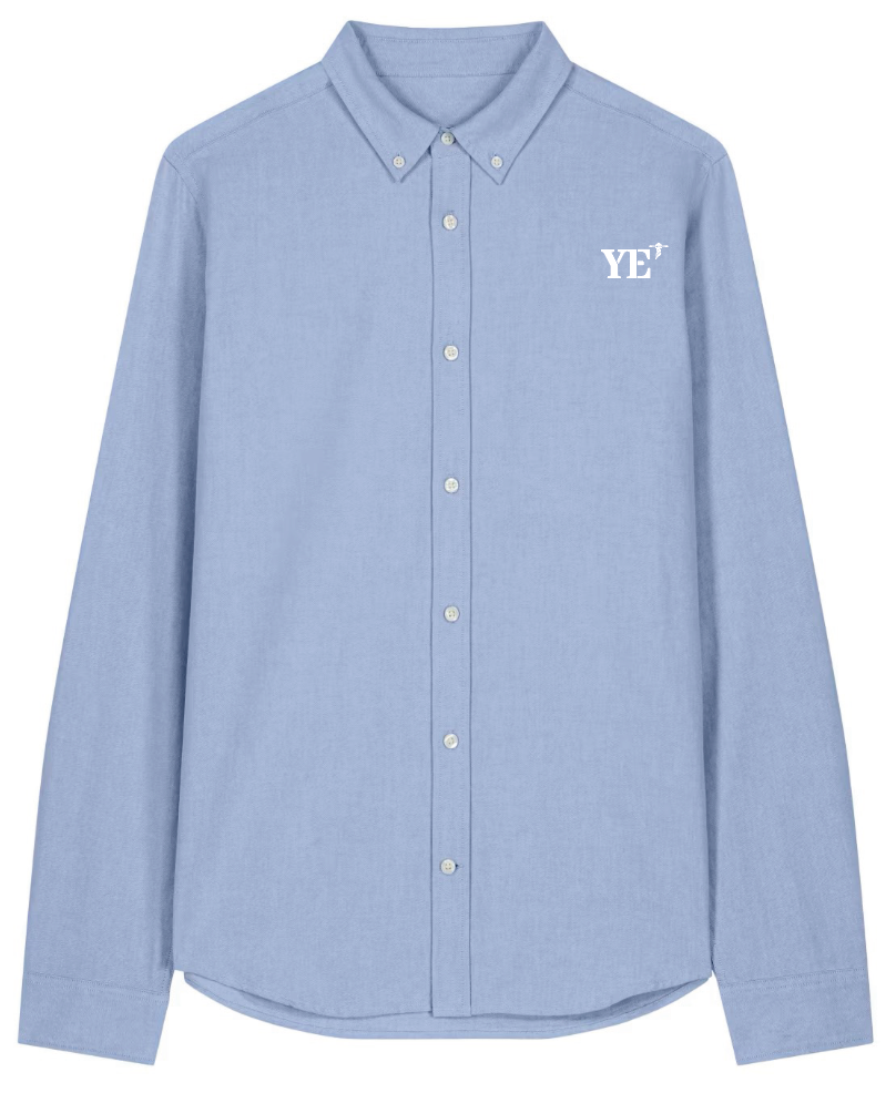 Chemise brodé YE Île d'Yeu Bleu Ciel Blanc - quartier iodé