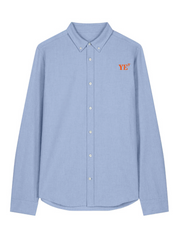 Chemise brodé YE Île d'Yeu Bleu Ciel Orange - quartier iodé