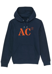 Sweat à capuche Arcachon AC Marine et Orange - quartier iodé 