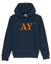 Sweat à capuche Auray AY Rose et Bleu Marine Unisexe - Quartier iodé