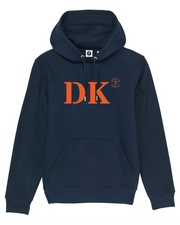 Sweat à capuche Dunkerque DK Bleu Marine et Orange Unisexe - Quartier iodé