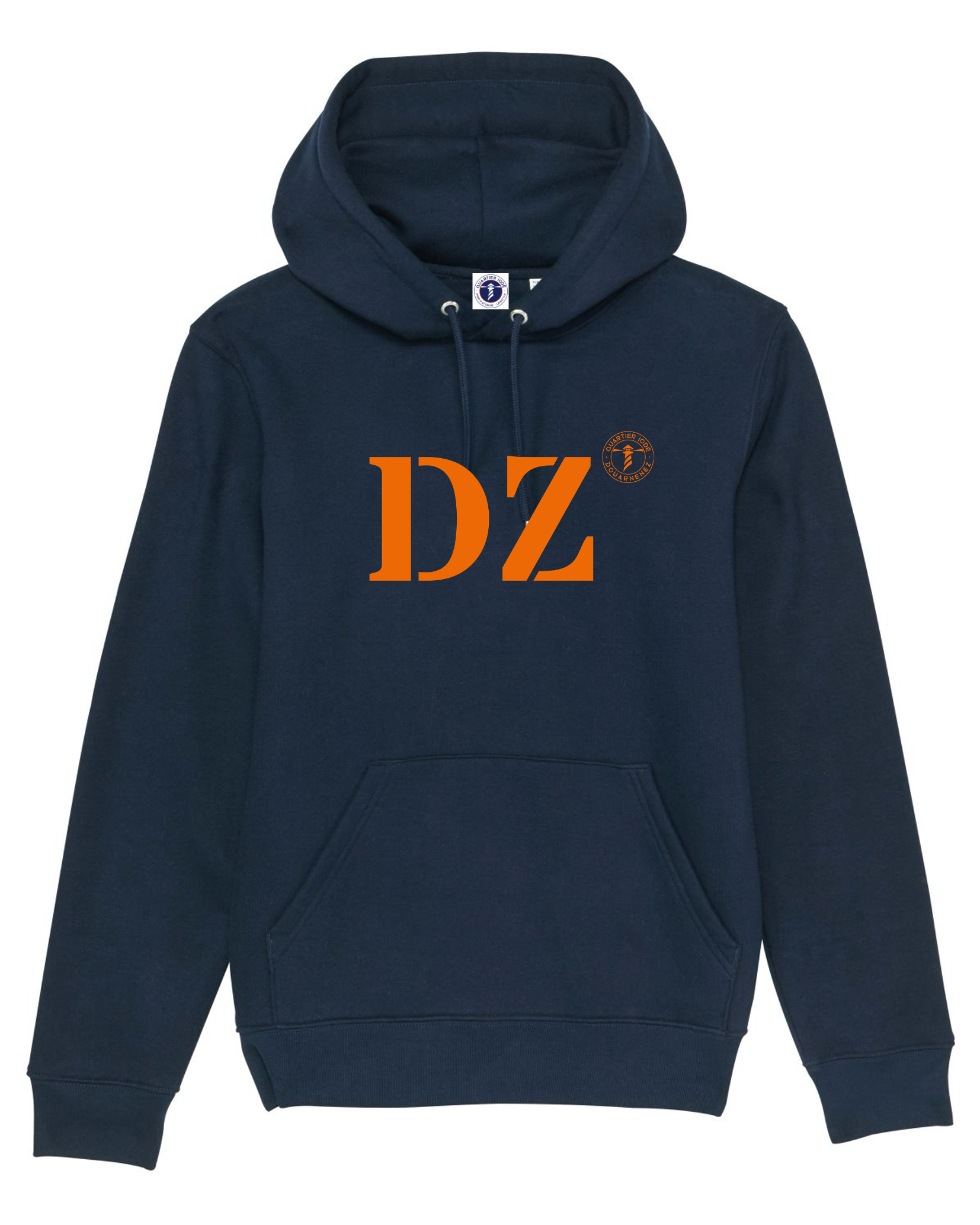 Sweat capuche DZ Douarnenez en coton bio par Quartier iodé