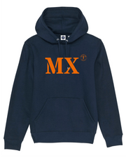 Sweat enfants Morlaix MX à capuche Bleu et orange - Quartier iodé