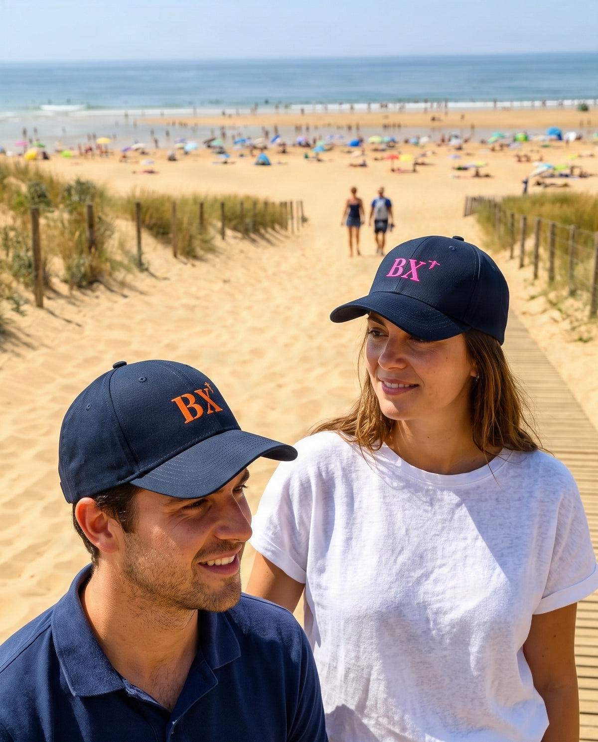 Casquette BX Bordeaux Bleu Marine - Orange / Rose