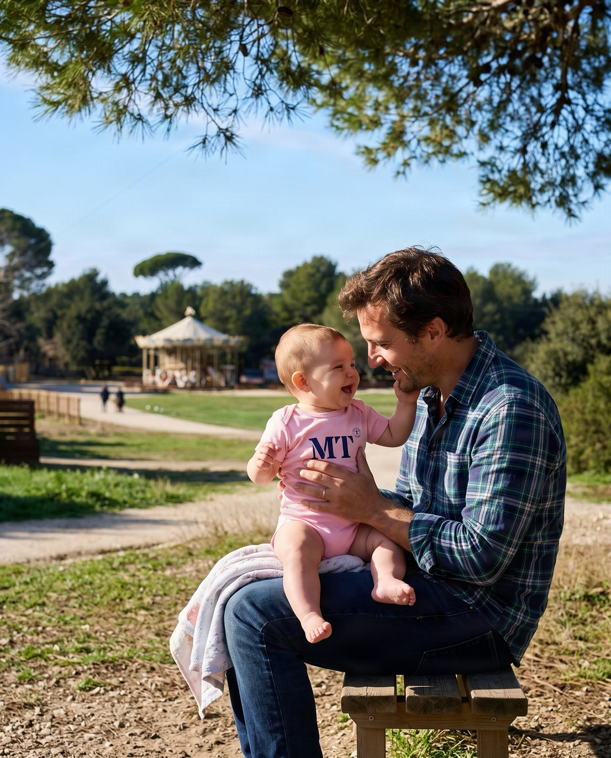 Body enfant Martigues MT Rose et Bleu