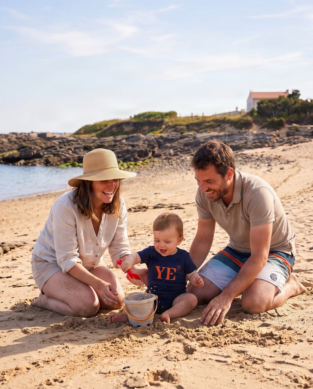 Body enfant Île D'Yeu YE Bleu et Orange