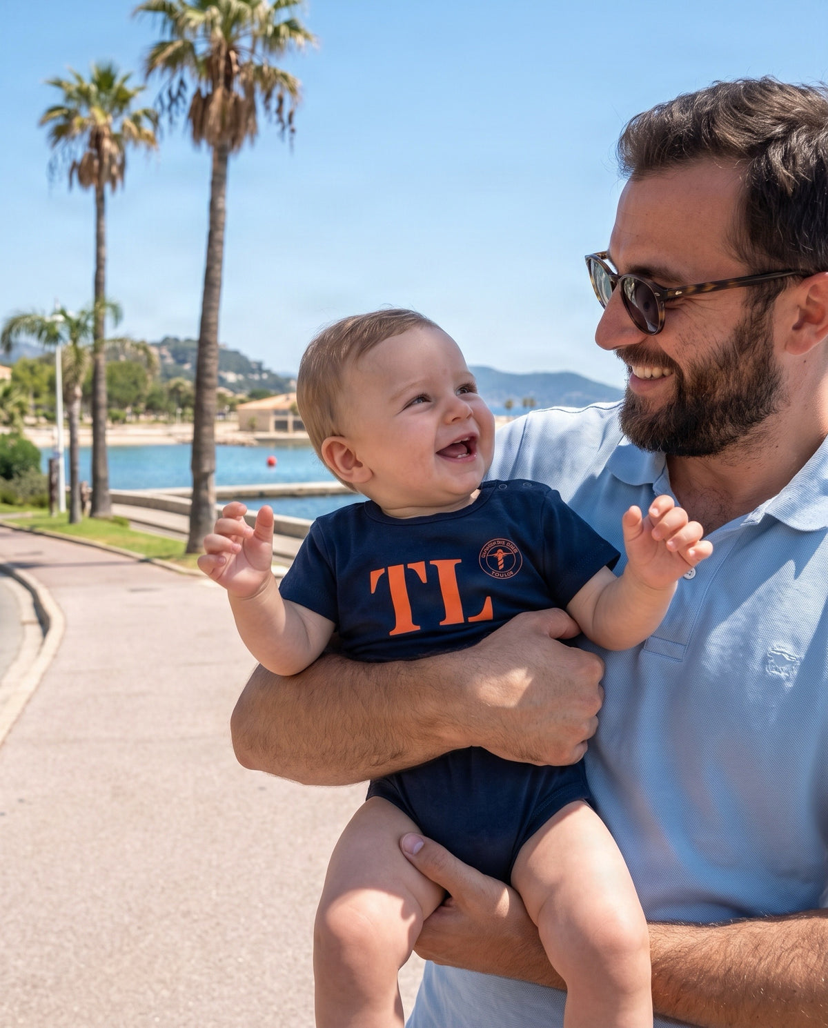 Body enfant Toulon TL - Bleu et orange