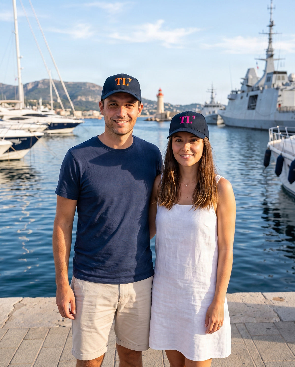 Casquette TL Toulon Bleu Marine - Orange / Rose