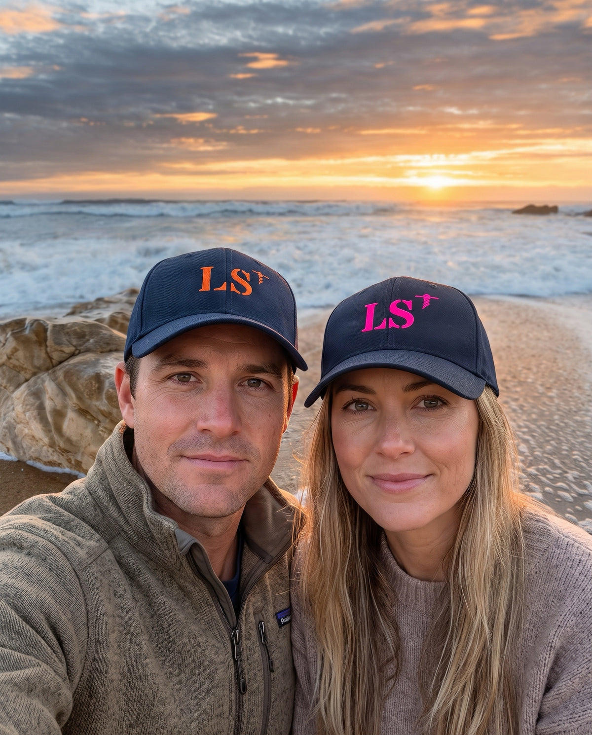 Casquette LS Les Sables D'Olonne Bleu Marine Orange / Rose