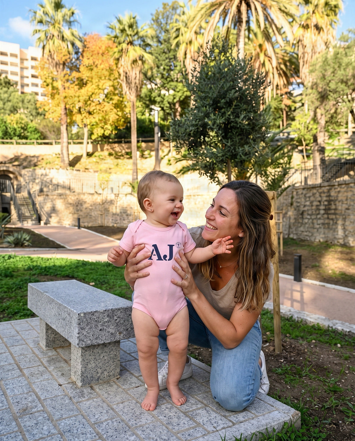 Body enfant Ajaccio AJ Rose et Bleu