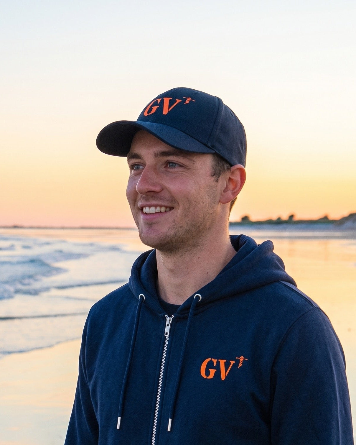 Casquette GV Le Guilvinec Bleu Marine - Orange / Rose