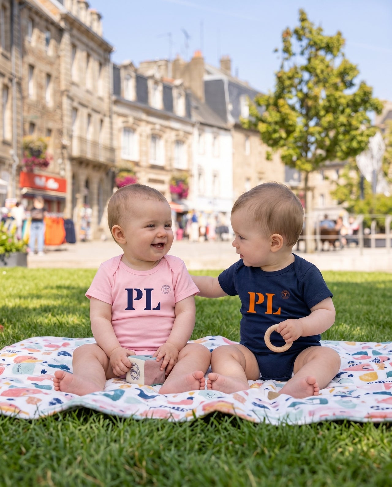 Body enfant Paimpol PL - Rose et Bleu