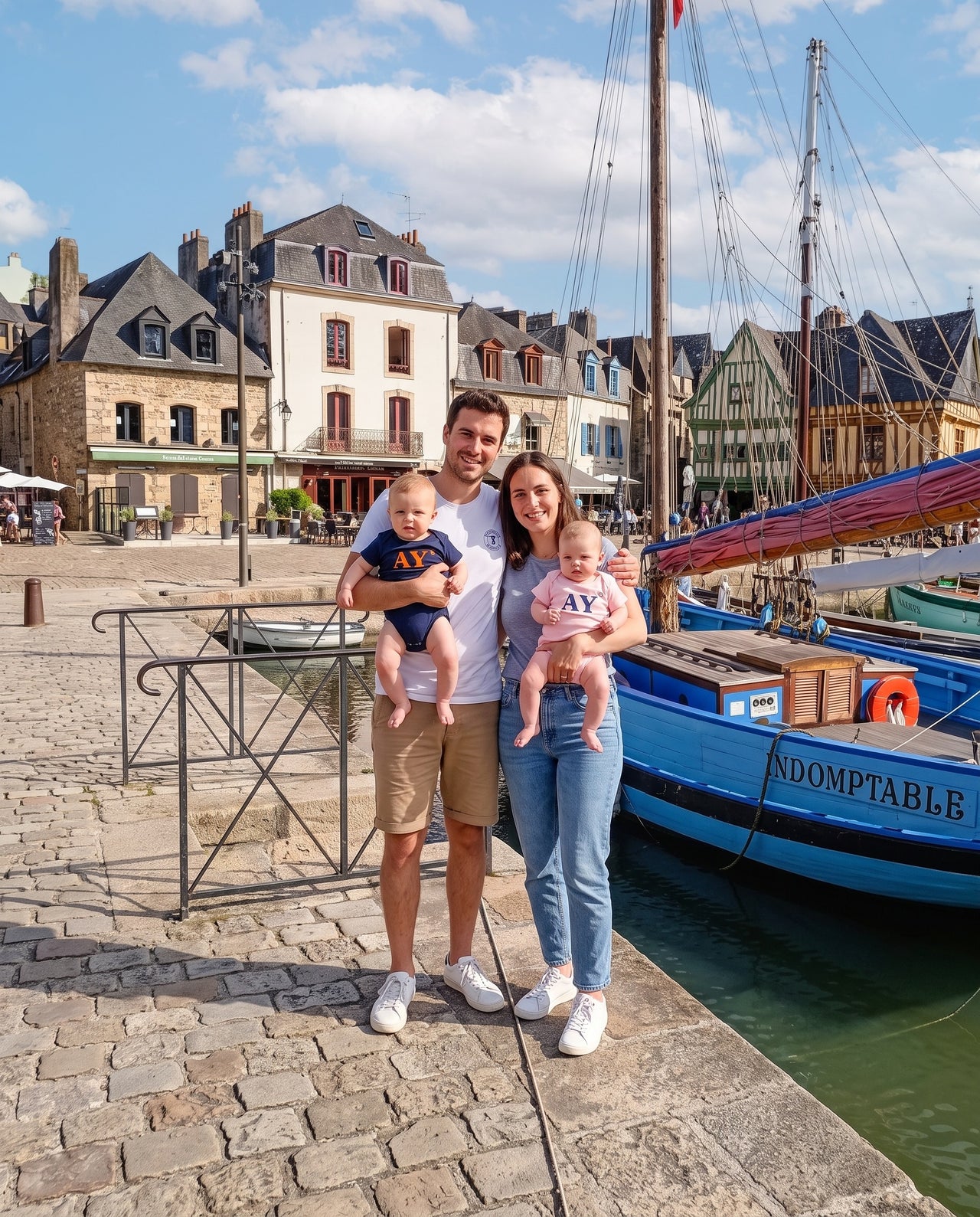 Body enfant Auray AY - Bleu et orange