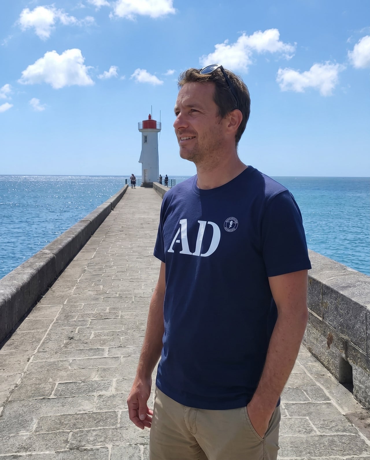T-shirt Audierne AD Bleu Marine et Blanc