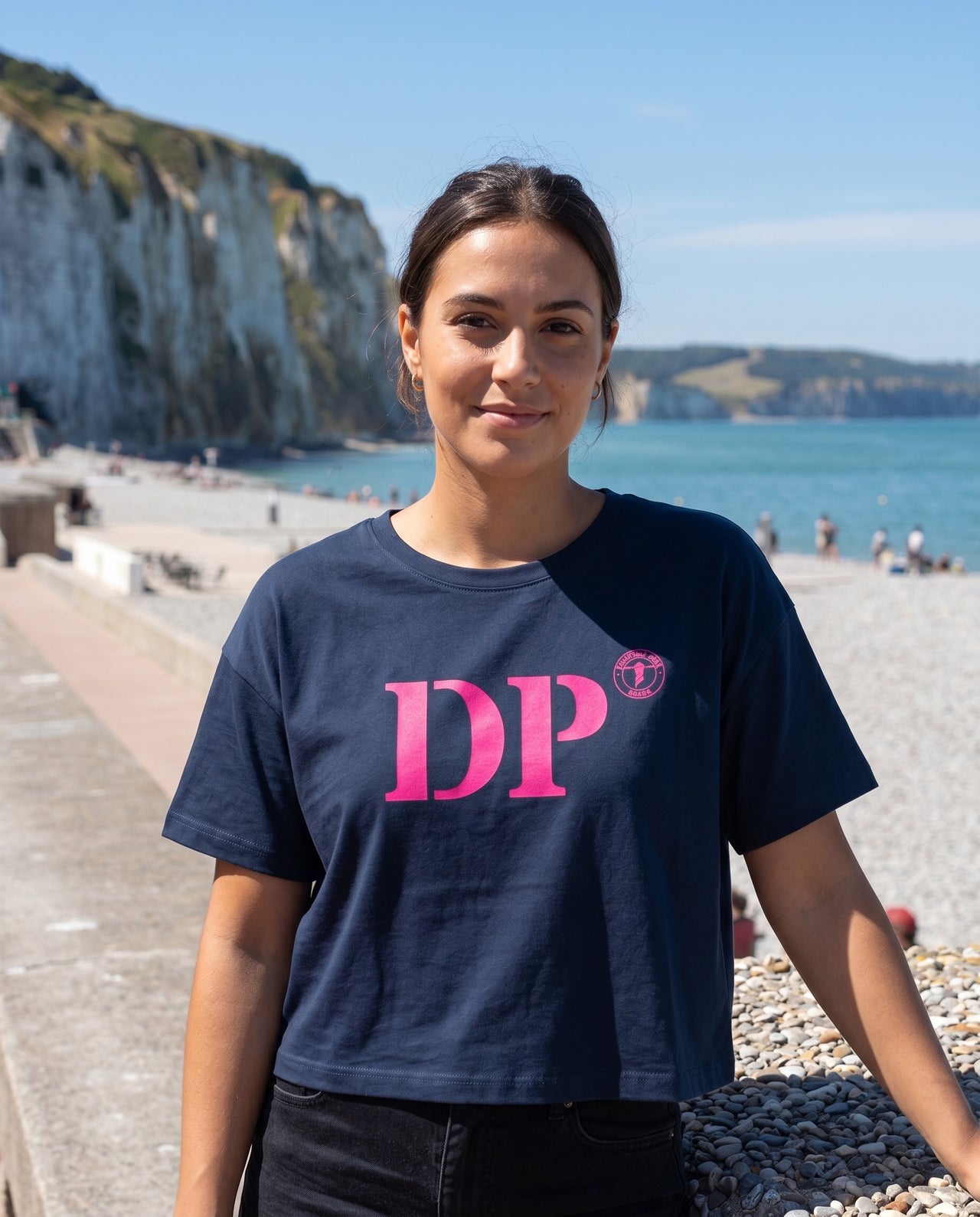 T-shirt oversized DP Dieppe - Bleu et rose - Femmes