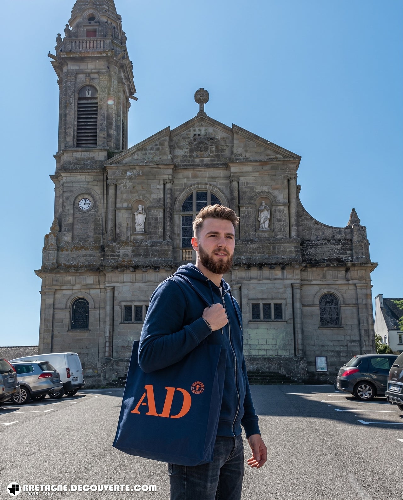 Tote bag AD Audierne Bleu Marine - Orange